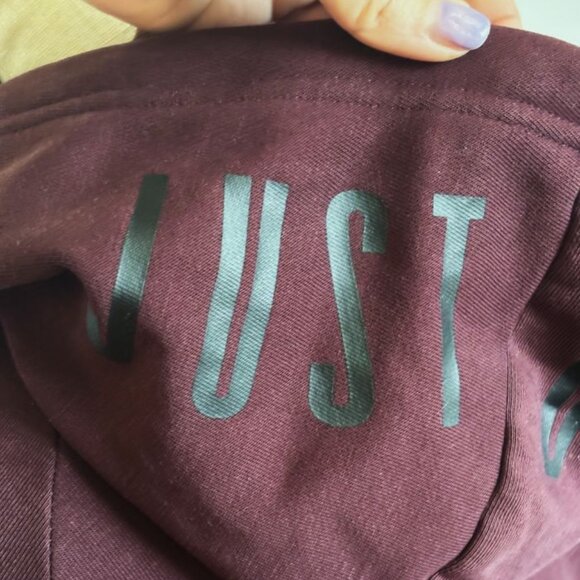 Maroon Nike Dri-Fit Athletic Oversized Hoodie Long Length Pockets Women's XS EUC - Picture 4 of 12